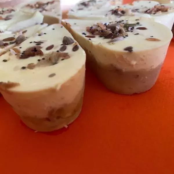 Cheesecakes au chèvre frais sur biscuit noisette Guy Demarle